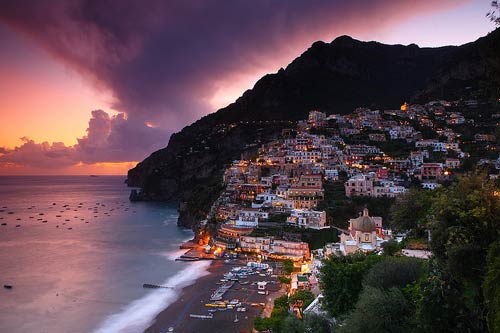 Positano at dusk