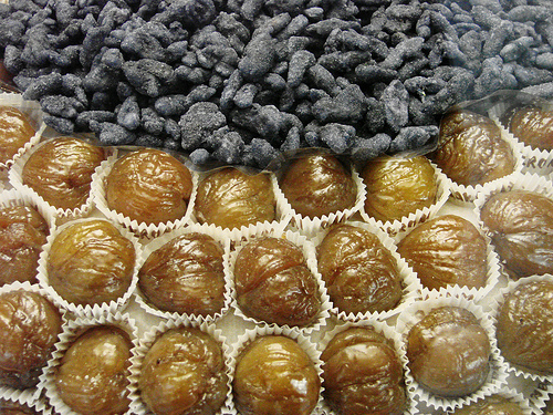 Marrons glacés and violette candite