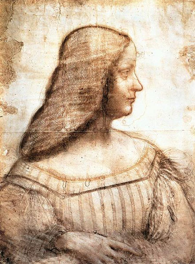 Leonardo da Vinci drawing of Isabella d'Este