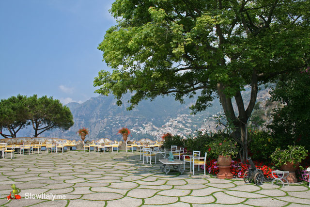 View from the terrace of Hotel San Pietro, Positano.