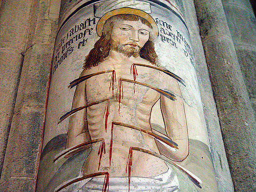 Fresco inside the Sacra. Photo by Pietro Izzo.